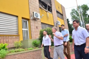 El ministro Urribarri visitó la localidad y se reunió con autoridades.