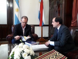 Bordet se reunió con el diputado La Madrid, de Cambiemos.