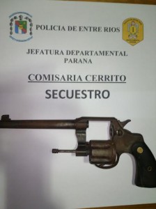 Secuestraron un arma y detuvieron a una persona en Cerrito