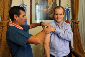 Bordet se vacunó contra la gripe