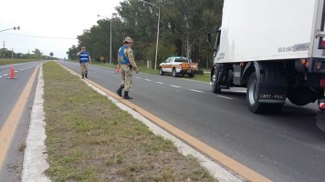 Control policial en Cerrito