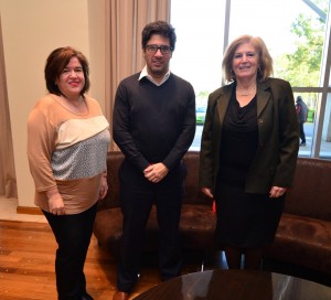 Reunión de la secretaria de Relaciones Institucionales, la delegada provincial del Inadi y el ministro de Justicia.