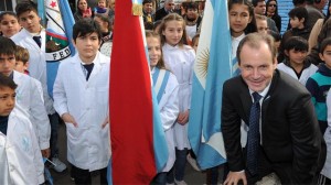 Bordet participó del acto por el Día de la Bandera en Federal