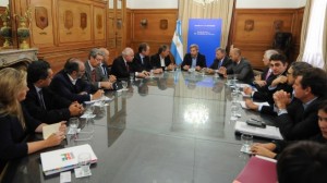 Bordet junto a sus pares de Córdoba y Santa Fe.