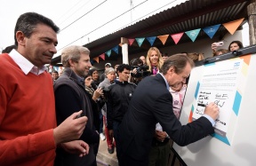 Frigerio y Bordet lanzaron el Plan Hábitat