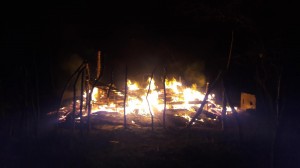 Incendio en una precaria vivienda en Hernandarias