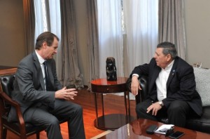 Bordet lo recibió a De Angeli en la Casa de Entre Ríos.