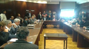 Reuniones con ministros y secretarios.