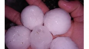 Intensa granizada en María Grande