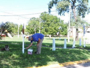 Mejoras en plaza de Pueblo Moreno.