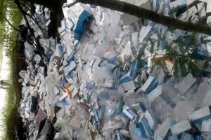 En la zona de la balsa que une Paraná con Villa Urquiza.