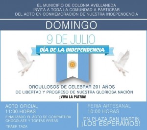 dia de la independencia colonia avellaneda