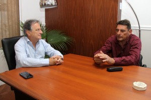 Benedetto, recibió al intendente de Tabossi, Néstor Landra.