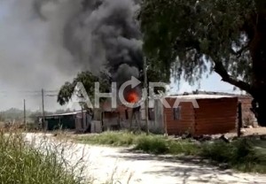 Incendio en San Benito.