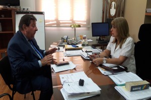 Calero recibió al senador Kisser.