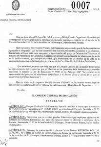 Resolución del CGE.