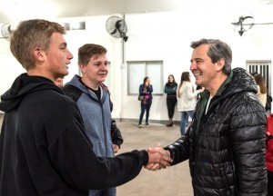 Encuentro con jóvenes en Santa Rosa.