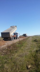 Trabajos en caminos rurales.