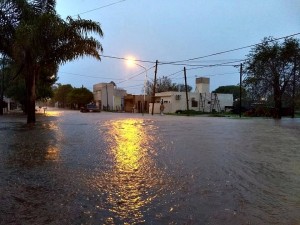 Imágenes impactantes en Hasenkamp por la intensa lluvia