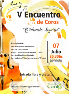 El próximo sábado 7 de julio.