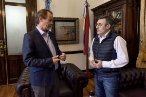 Bordet mantuvo un encuentro con el senador provincial Lucas Larrarte.