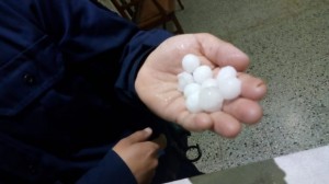 Granizó en María Grande