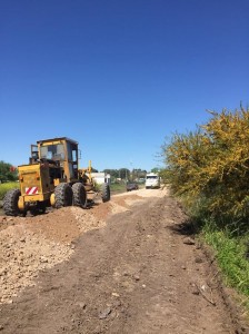 Trabajos en caminos rurales.