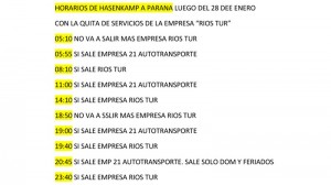 Horarios.