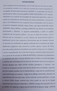 Acuerdo entre vecinos y municipio