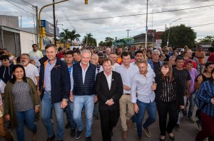 Varisco caminó por la zona sur de la ciudad