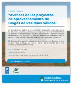 Cerrito estará en un seminario sobre biogás.