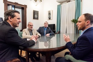 Reunión con el argentino que participó de una misión de alunizaje.