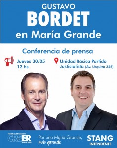Bordet llegará en apoyo a Stang