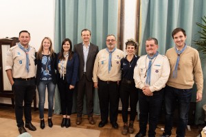 Bahl recibió a integrantes del Movimiento Scout