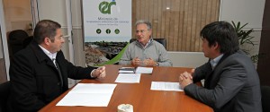 Benedetto, con el intendente Cristian Treppo.