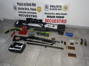 Secuestraron armas en Curtiembre y Colonia Avellaneda 