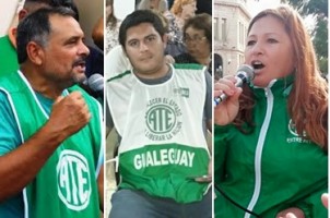 Muntes, Gallardo, Fabre, candidatos de las listas que compiten por la conduccion provincial.