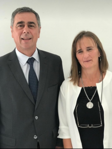 Manuel Tennen junto a la vice intendenta, Silvia Klocker.
