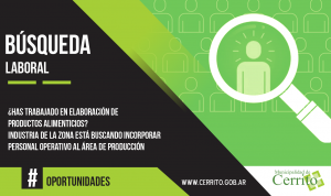 Oportunidad laboral.