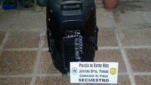 El parlante fue encontrado en El Pingo