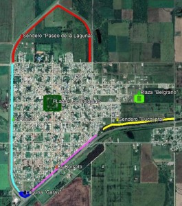 Plano de la zonas habilitadas para caminar