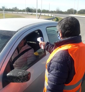 Controlan la temperatura corporal en el Acceso a María Grande