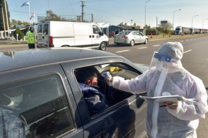 Hisopadp en el ingreso a Villaguay