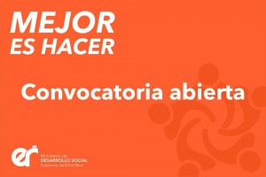 Convocatoria abierta.