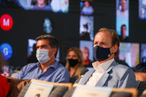 Bordet acompañó a Fernandez en el acto por el Día de la Lealtad.