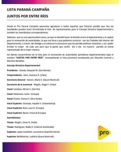 Donda candidato a presidir el PRO en Paraná Campaña