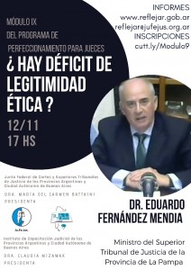 Se titula “¿Hay déficit de legitimidad ética?”.