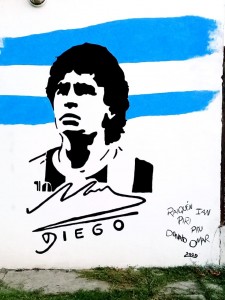 Homenaje a Maradona.