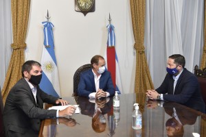 Bordet se reunió con el presidente de la Cámara Argentina de la Construcción, Iván Szczech.