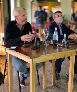 Frigerio y Roncaglia en conferencia de prensa